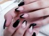 Nail art designs in pink and black